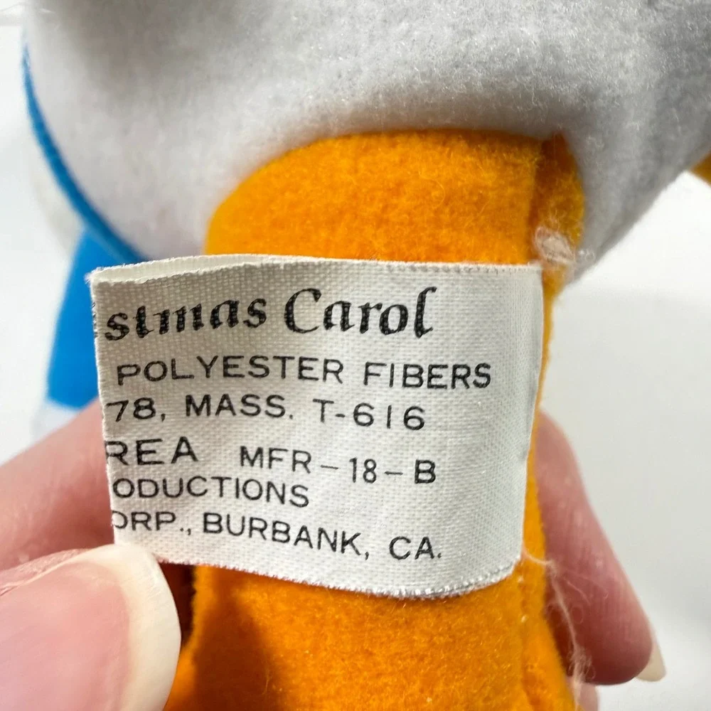 Vintage Disney Donald Duck Mickey's Christmas Carol Fred Plush 8